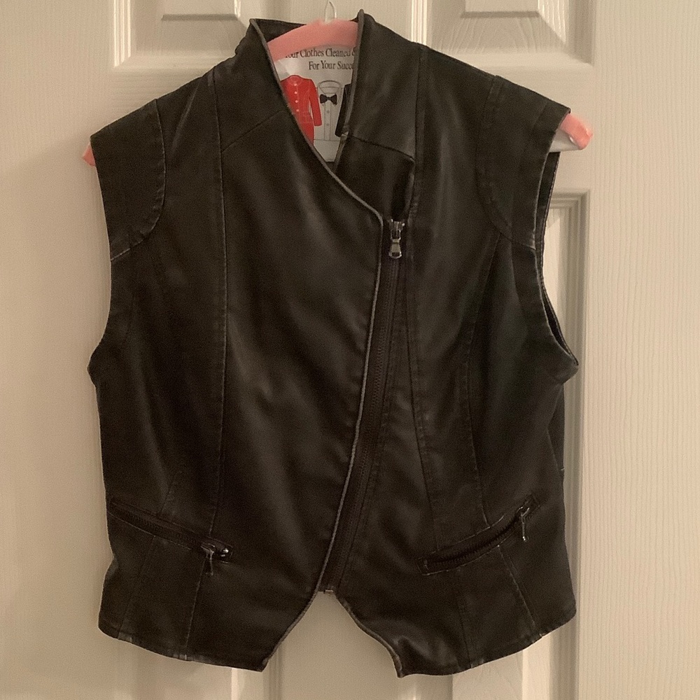 Free People leather vest